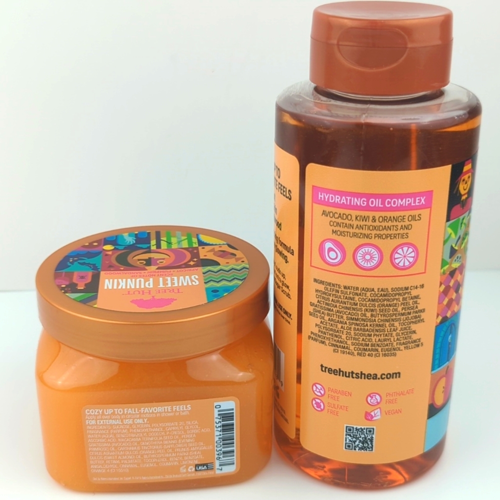 Tree Hut Sweet Punkin Pumpkin Shea Sugar Scrub & Foaming Gel - Picture 2 of 2